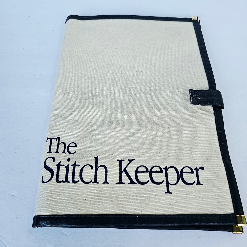 Vintage The Stitch Keeper Canvas Needlework Organizer Folder Craft Storage Case